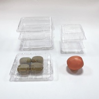 Wegwerp clamshell transparante rechthoekige plastic doos voor cake, sandwich, sushi verpakking, aanpasbaar met logo/grafisch ontwerp
