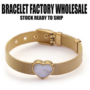 Pulsera de Cadena Simple con Forma de Corazón para Mujer, Accesorios de Moda, Joyería Decorativa Personalizada, Pulsera de Oro - Product Image 1