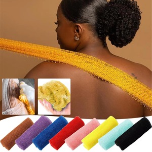 Esponjas exfoliantes africanas, toalla de malla para baño, paño de baño de doble cara para lavar y exfoliar la piel, para una piel suave, exfoliante para la espalda y la ducha. - Product Image 1
