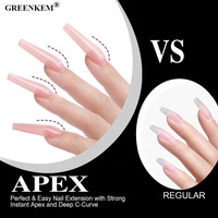 Pointes d'ongles transparentes multi-formes avec design sans couture pour extensions d'ongles en boîte de 16 tailles, épaisses et durables, faux ongles