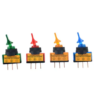 Grün, gelb, rot, blau, 12 V 20 A LED-Joystick-Taste-Schalter, Fahrzeug- und Schiffslichter Erdungstromanschluss ASW-14D