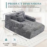 Meilleure Vente 2026 sur Alibaba et pour MOQ 1 Pièce, Livraison Directe, Canapé Chaise Longue Extensible et Compressible pour Salon et Hôtels