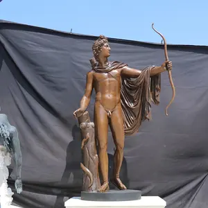 定制高品质真人尺寸黄铜青铜阿波罗雕像人物雕塑