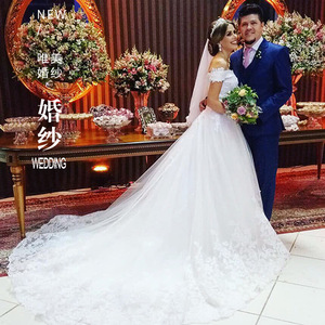 Off The Shoulder Sweetheart <b>Lace</b> Ball Gown Wedding Dress <b>White</b> Princess Waistline Vintage Style Floor Length Bridal Gown - Product Image 2