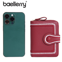 Dompet wanita Baellerry, kapasitas besar ritsleting, kasual modis PU dengan jahitan samping dan slot multi-kartu dompet pendek