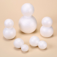 Formes de bonhommes de neige en polystyrène blanc, plusieurs tailles, figurines en mousse vierges pour peinture artisanale DIY, décoration de Noël, personnalisables