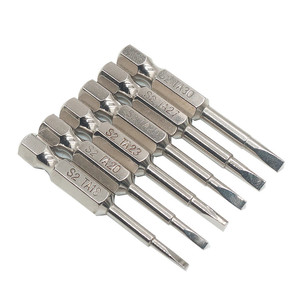 Puntas de destornillador triangulares FsyMx, vástago hexagonal de acero S2, 1/4, para destornillador de impacto neumático, punta antirrobo - Product Image 2