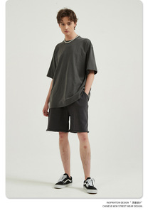 เสื้อยืดโอเวอร์ไซส์แขนสั้นลำลองพิมพ์ลายผู้ชาย ผ้าคอตตอนถัก 100% รับสกรีนโลโก้ตามสั่ง ลดราคาพิเศษ - Product Image 3