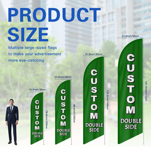 Wholesale 10ft Custom Flying Beach <strong>Flag</strong> Banner for Outdoor Advertising <strong>Promotional</strong> Feather <strong>Flags</strong> Banners - Product Image 6