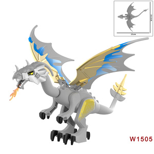 Offre Spéciale – Ensemble de Blocs de Construction Dragon Blindé W1501-1509 – Grande Figurine Dinosaure Volant en Plastique ABS – Jouets <span class=keywords><strong>d</strong></span>'Assemblage - Product Image 4