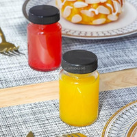 Bouteilles miniatures en verre de 60 ml (2 oz) pour shots, avec bouchon à vis anti-fuite, couleur personnalisée, OEM/ODM, échantillon de jus de gingembre bien-être, marquage à chaud