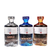 Bouteilles de vin personnalisées en verre de 250 ml et 500 ml pour whisky, brandy, rhum, spiritueux, vodka, gin, avec pulvérisateur à pompe