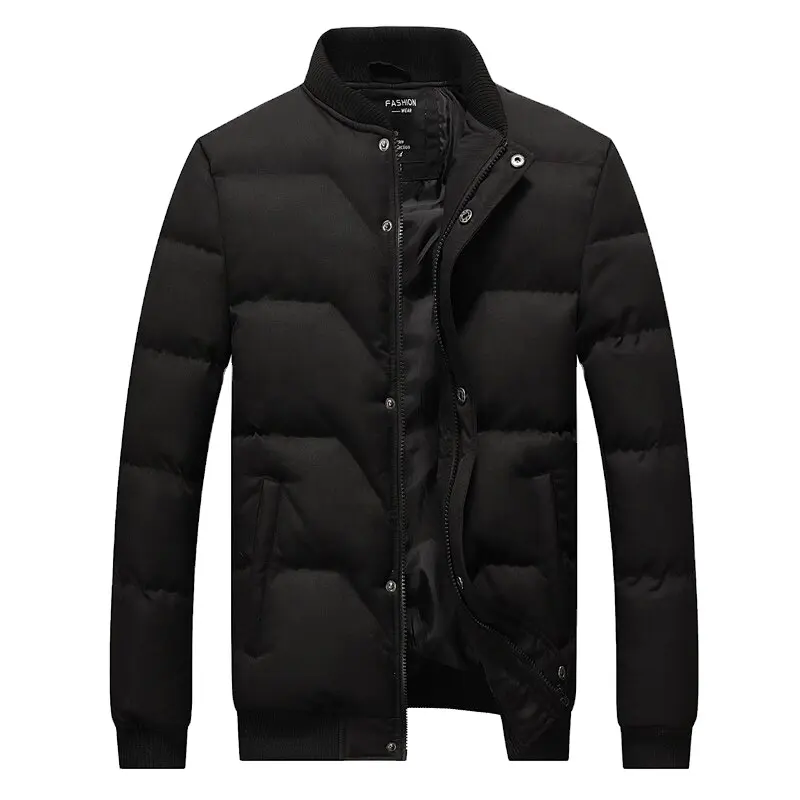New Winter Jacket Men Coats Slim Fit Stand Collar Cotton-Padded Brand Fashion Parkas Men Jacket Coat Zipper Puffer Jackets