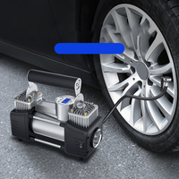 Pompe à pneu de voiture 12v Portable Double cylindre compresseur d'air pompe à pneu électrique Mini pompe à Air de voiture