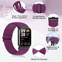 correa de reloj elástica y ajustable de nailon para xiaomi redmi watch 5 / redmi watch 4 / xiaomi smart band 9 pro / smart band