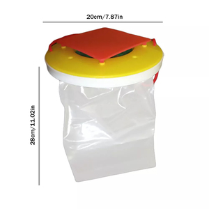 Trappola a sacchetto sospesa in plastica per mosche, Drosophila e vespe, con esca e funzione di cattura e uccisione - Product Image 4