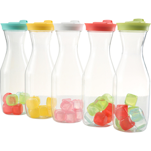Pichet à eau en plastique de 500ml transparent avec tube de glace 1L 1.5L <span class=keywords><strong>Carafe</strong></span> à lait pour boisson avec stylo et étiquette - Product Image 3