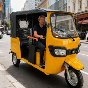 Taxi a corpo aperto Triciclo elettrico a 3 ruote passeggeri uso <span class=keywords><strong>5</strong></span> posti stile <span class=keywords><strong>Tuk</strong></span> <span class=keywords><strong>Tuk</strong></span> Bajaj con tetto Triciclo elettrico - Product Image 3