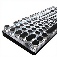 Clavier mécanique filaire TK100, 104 touches, rétroéclairage blanc, anti-ghosting, interface USB-A, design mignon pour ordinateur portable/PC/ordinateur de bureau de jeu