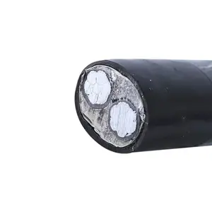 Cabo de alimentação blindado subterrâneo de alumínio XLPE PVC para uso subterrâneo, 0.6kv, 1kv, 2 núcleos, 16mm2 16mm 25mm 35mm 50mm 70mm 95mm 120mm