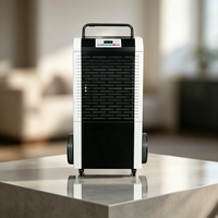 Déshumidificateur industriel portable 138L/J, système de contrôle d'humidité mobile pour entrepôts et usines, sur roues