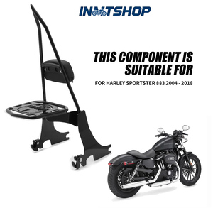 Support de dossier de moto en acier inoxydable noir INMT - Vente en gros d'usine - Pour Davidson Sportster <span class=keywords><strong>1200</strong></span> 883 <span class=keywords><strong>1200</strong></span> <span class=keywords><strong>SuperLow</strong></span> 100% - Product Image 4