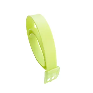 Fashion Fluorescent Green Pin Buckle Silicone Golf Belt Custom Color Rubber Belts For Men And Women