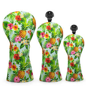 Housse de tête de club de golf personnalisée de haute qualité, housse de tête de bois en tissu imperméable imprimé pour driver, fairway et hybride - Product Image 2