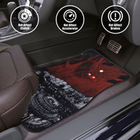 Tapis de sol de voiture personnalisés en polyester avec motif anime, ensemble de quatre pièces pour toutes voitures, vente en gros, tapis de sol rouges universels pour voiture