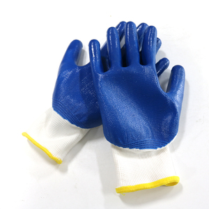 Guantes de mano de seguridad de nitrilo para construcción, guantes de trabajo de nailon con revestimiento de nitrilo, blancos, negros y grises - Product Image 5