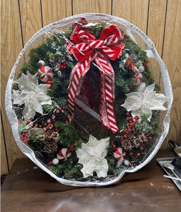Practical PVC Transparent <b>Storage</b> Bag WaterProof Christmas Wreath <b>Storage</b> <b>Container</b> - Product Image 4