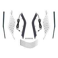 Panneaux de calandre de radiateur LED chromés adaptés à Honda Goldwing GL1800 2018-2025, lentille noire ABS haute performance, lumière ambrée