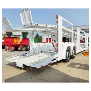 Hot Sale Transport 10-30 Ton Double Deck Steel Chassis Car Carrier Trailer To Vehicle Transport