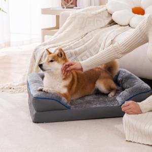 74x53x17cm Reißverschluss-Abnehmbare Waschbare Bezüge <span class=keywords><strong>Memory</strong></span>-Schaum für Hunde Katzen Weiches Wohnzimmer-Möbel Unterstützendes Haustierbett - Product Image 3