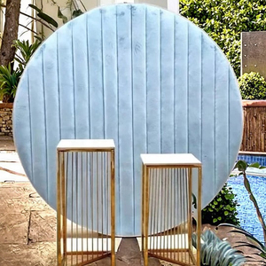 Baby Blue Classic <strong>Simple</strong> Modern Velvet <strong>Wedding</strong> <strong>Backdrop</strong> - Product Image 3