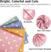 Foulard pour chien de style européen et américain, motif à pois en coton doux, mignon, pour chiot, écharpe triangulaire quotidienne, tour de cou pour animal de compagnie, printemps