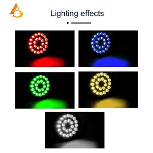 Projecteur LED Par Slim DMX en aluminium noir mat avec 24 LED RGBWA 15W - Product Image 3