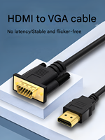 Cable Adaptador HDMI a VGA - Convertidor HDMI Macho a VGA Hembra para Proyector, Laptop, PC de Escritorio, Monitor, Pantalla