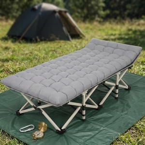 Camas Plegables Portátiles para Acampar al Aire Libre, con Capacidad <span class=keywords><strong>de</strong></span> Carga <span class=keywords><strong>de</strong></span> 200 kg (440 lb), Fabricadas con Tubos <span class=keywords><strong>de</strong></span> Aleación <span class=keywords><strong>de</strong></span> Aluminio, Incluyen <span class=keywords><strong>Bolsa</strong></span> <span class=keywords><strong>de</strong></span> Transporte - Product Image 1
