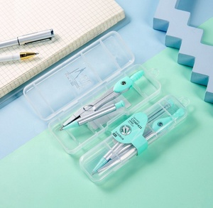 Boussole pratique <span class=keywords><strong>avec</strong></span> plomb-<span class=keywords><strong>crayon</strong></span>, boussole de haute qualité en alliage de zinc pour étudiants, ensemble de boussole en boîte en plastique, boussole de sécurité - Product Image 1