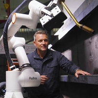 Bras de robot collaboratif articulé à 6 axes, Cobot piloté par un servomoteur PLC pour application de soudage de précision