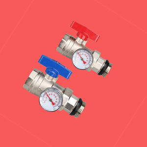 Ventes chaudes, <span class=keywords><strong>vannes</strong></span> à boisseau sphérique en laiton à commande manuelle pour le chauffage par le sol, applications générales, température moyenne - Product Image 3