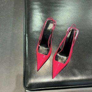 Nouvelles sandales élégantes à talons aiguilles pointus vertes, couleur unie, pour femme, collection été 2025 - Product Image 6