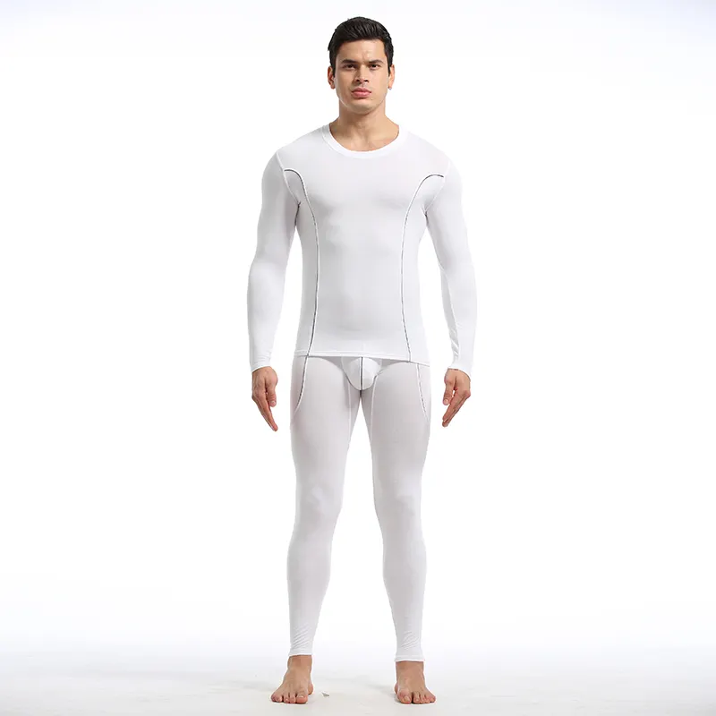 China goods wholesale 100%Bamboo fiber Close-fitting thermal underwear for men