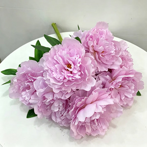 Bouquet de pivoines artificielles blanches LF776-4, grandes fleurs de pivoine en soie pour mariage, bouquet de mariée, décoration de centre de table - Product Image 3