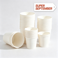 Super Septiembre: Mini Vasos de Papel Desechables para Degustación, Vasos Pequeños para Muestras, Vasos con Borde Enrollado, Apilables, de Grado Alimenticio, para Degustación de Pasteles