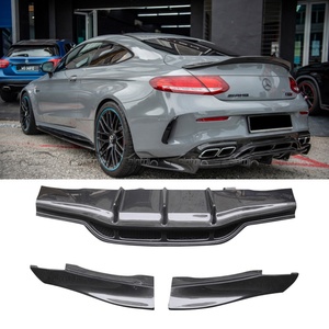 Alerón Trasero de Fibra de Carbono Estilo P, Divisores Laterales para Mercedes Benz Clase C W205 C63, Difusor - Product Image 5