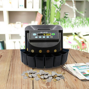 Contador y Clasificador de Monedas Portátil Comercial de Plástico CS-5502-EURO con Pantalla LED, 270 Monedas/Min para Conteo de Dinero Bancario - Product Image 1