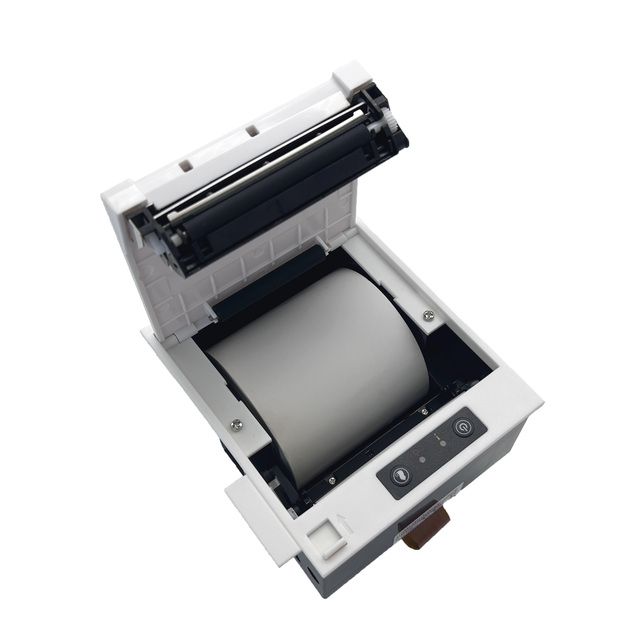 Black and White  Thermal Receipt  Printer With  Big  Paper Roll  Printing Label Machine Sticker  Compatible ESC/POS
