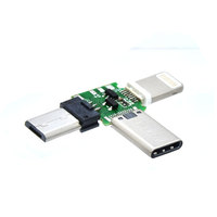 USBERR Convertisseur de câble de chargement de données multi-ports 3-en-1 Adaptateur micro USB/Lightning/Type-C